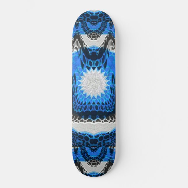Atomblått Mini Skateboard Bräda 18,5 Cm (Framsida)