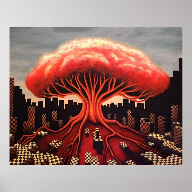 atombomb Träd Poster (Framsidan)