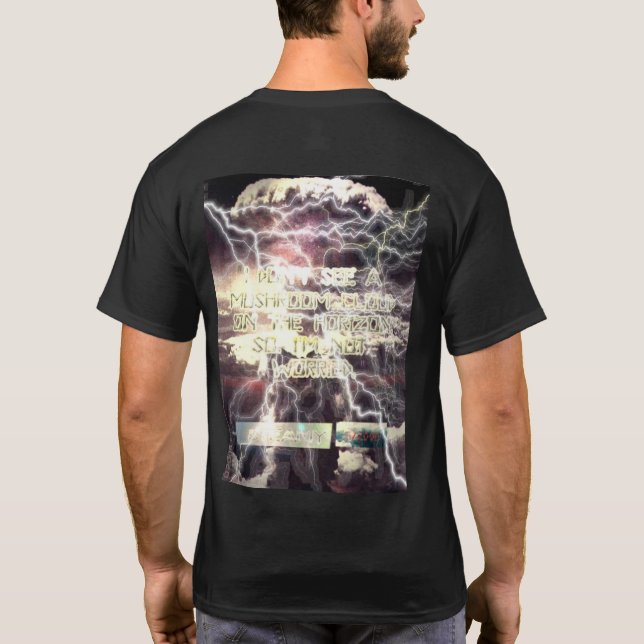 Atombomber, svart T-shirt-back Tee (Baksida)