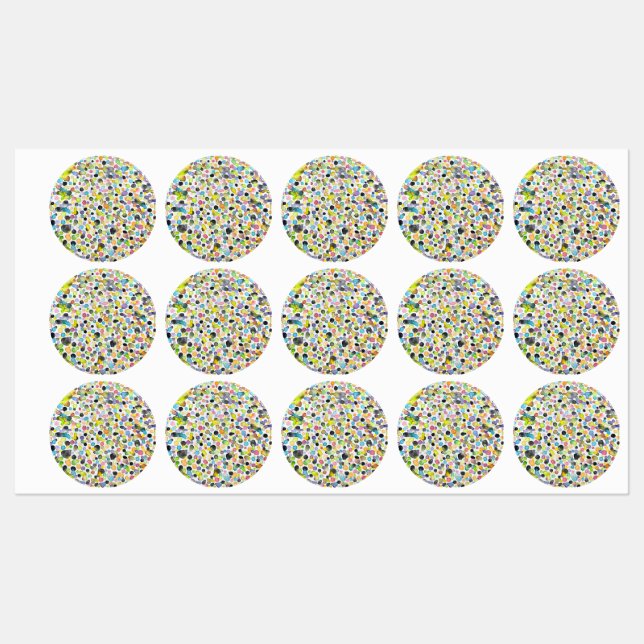 Atomdroppar, vattentäta etiketter (Ark)