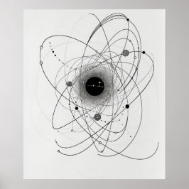 Atomelektrokemi Minimalistisk konst Poster
