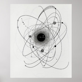 Atomelektrokemi Minimalistisk konst Poster
