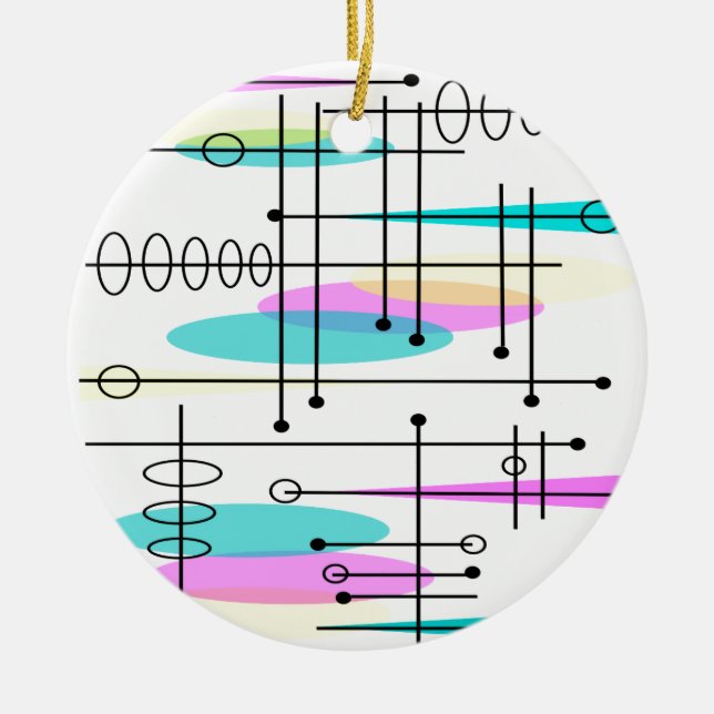 Atomera Abstrakt Färg och design Julgransprydnad Keramik (Framsidan)