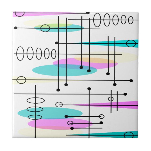Atomera Abstrakt Färg och design Kakelplatta (Framsidan)
