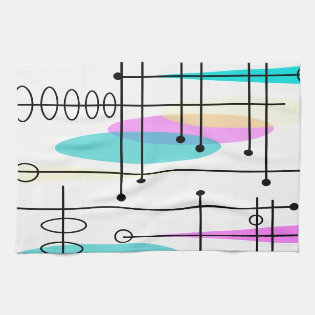Atomera Abstrakt Färg och design Kökshandduk (Horisontell)