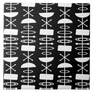 Atomera Abstrakt Symbols Black White Kakelplatta