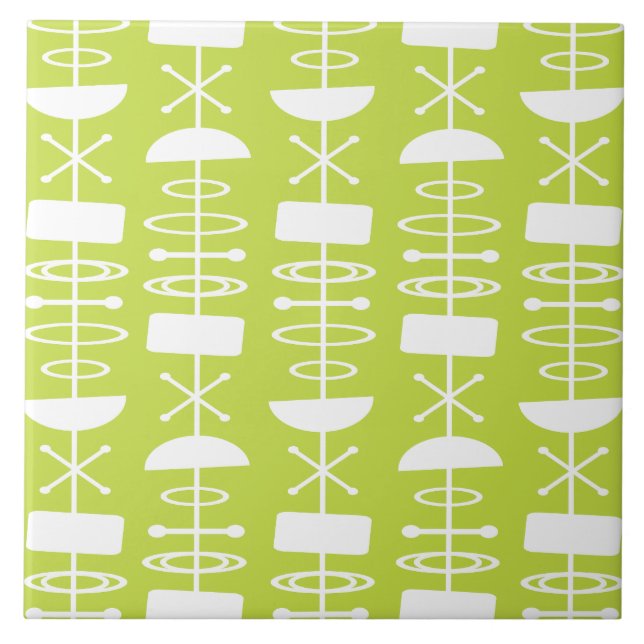Atomera Abstrakt Symbols Chartreuse Kakelplatta (Framsidan)