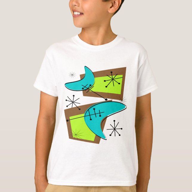 Atomera Inspired Boomerang Design T Shirt (Framsida)