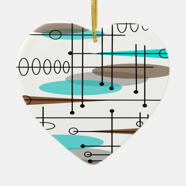 Atomera Inspired Mid-Century Design 13 Julgransprydnad Keramik (Framsidan)