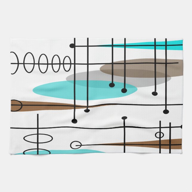 Atomera Inspired Mid-Century Design 13 Kökshandduk (Horisontell)