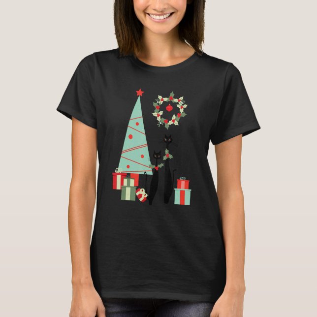 Atomera Mid Centres Modern Coola Cat Pair Kristus T Shirt (Framsida)