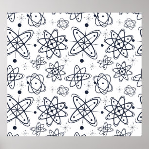 Atomera: Modern Mönster i mitten av århundradet Poster