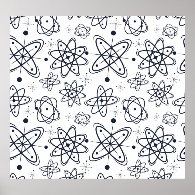 Atomera: Modern Mönster i mitten av århundradet Poster (Framsidan)