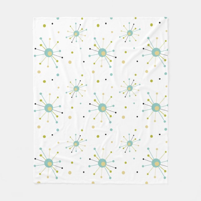 Atomera Starburst Mönster, modern i mitten av århu Fleecefilt (Framsidan)