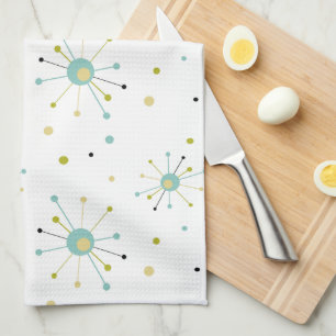 Atomera Starburst och Dots Modern i mitten av århu Kökshandduk