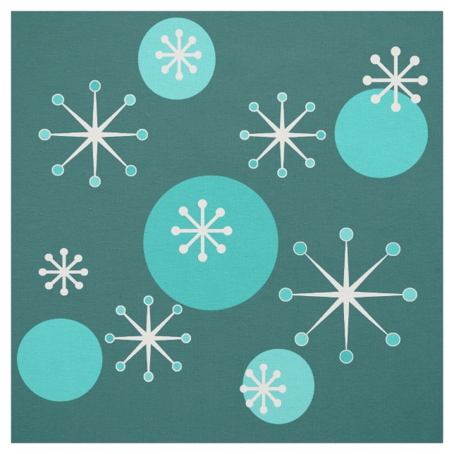 Atomera Starbursts Teal Tyg (Provkarta)