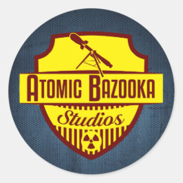 Atomic Bazooka Logotyp Runt Klistermärke
