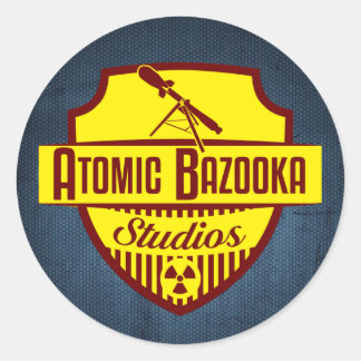 Atomic Bazooka Logotyp Runt Klistermärke