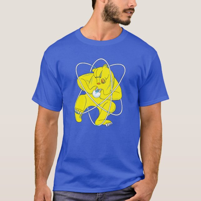 Atomic Bear Flag of Secret City of Zheleznogorsk i T Shirt (Framsida)