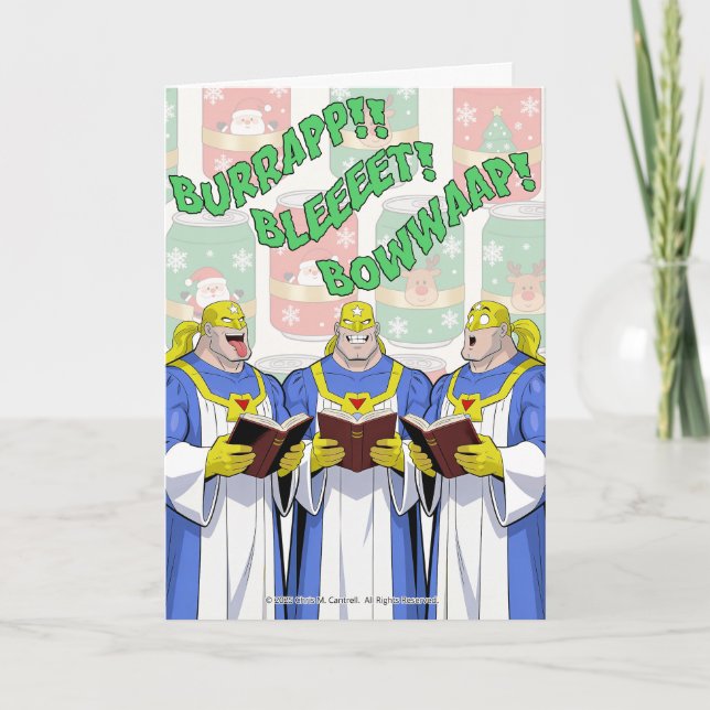 Atomic Belch Man - Belchmas Choir Christmas Card Kort (Framsida)