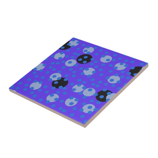 Atomic Blueberry - Retro Polka Dot Dream   Kakelplatta (Sidan)