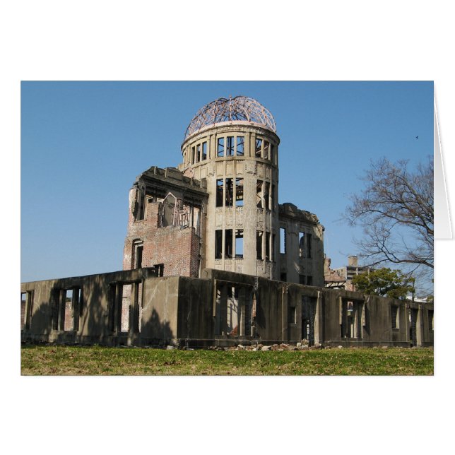 Atomic Bomb Dome, Hiroshima, Japan Greeting Card Hälsningskort (Framsidan Horizontal)