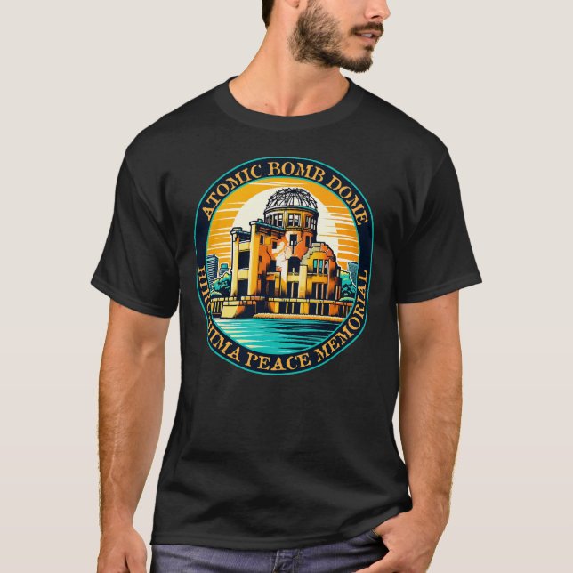 Atomic Bomb Dome Hiroshima Peace Memorial T Shirt (Framsida)