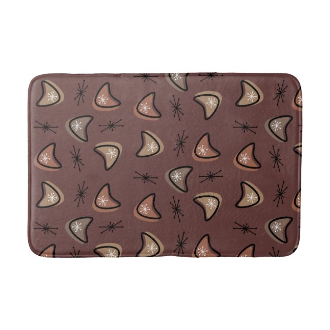 Atomic Boomerangs Starbursts Mörk Academia Badrumsmatta (Framsidan)