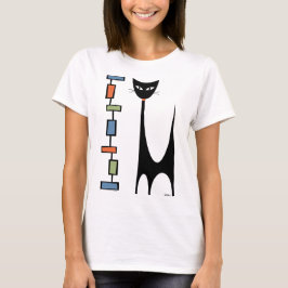 Atomic Cat with Mod Rectangles 1 T Shirt