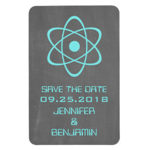 Atomic Chalkboard Spara datum magneter, Aqua Magnet