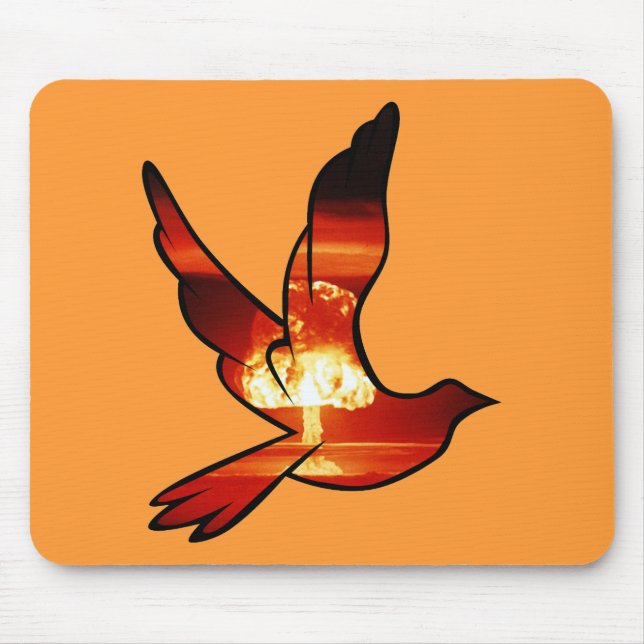 Atomic Dove Mushroom Cloud Mousepad Mouse Pad Musmatta (Framsidan)