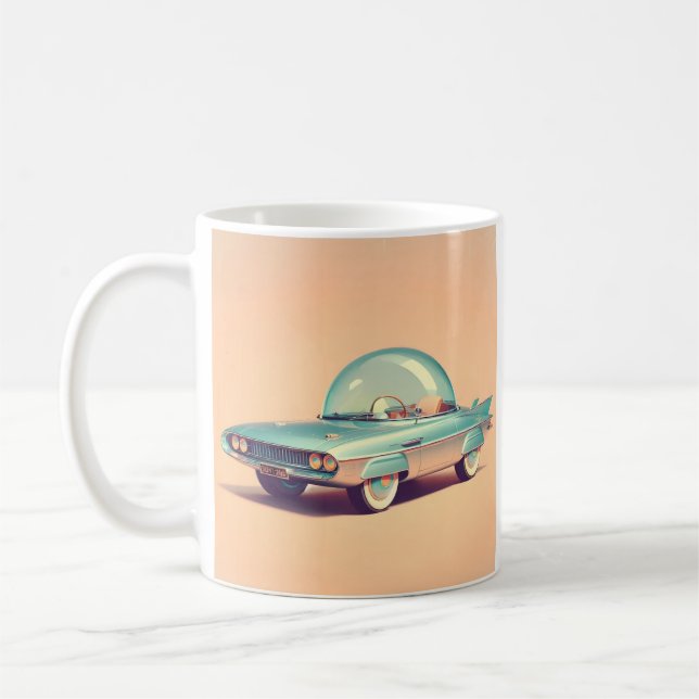 Atomic Futuristic Bubble Blaster Car Kaffemugg (Vänster)