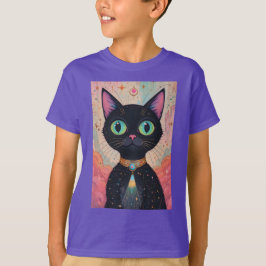 Atomic Futuristiska Cosmic Black Cat Universe T Shirt