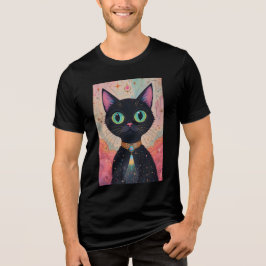 Atomic Futuristiska Cosmic Black Cat Universe T Shirt