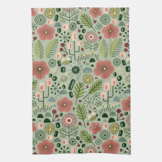 Atomic Garden Blommigt Kitchen Towel Kökshandduk