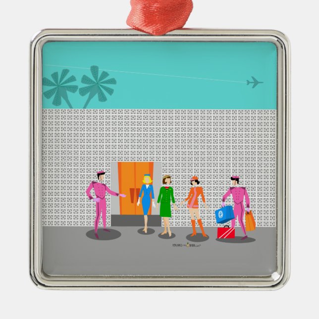 Atomic Handflatan Vår Stewardess Ceramic Ornament (Framsidan)