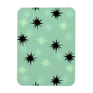 Atomic Jade and Mint Starbursts Flexible Magnet