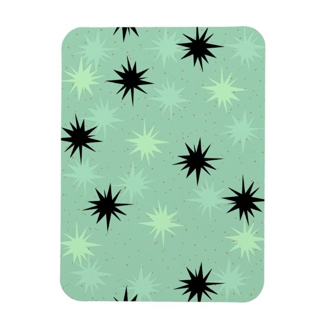 Atomic Jade and Mint Starbursts Flexible Magnet (Vertikal)