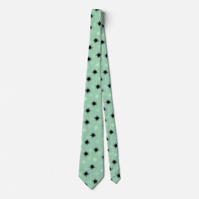 Atomic Jade and Mint Starbursts Tie Slips (Framsida)