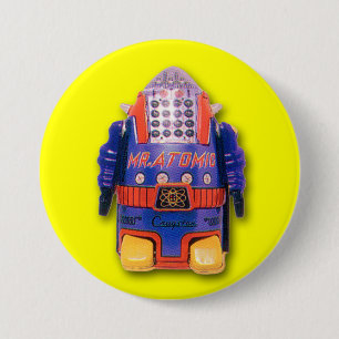 Atomic Leksak Robot Round Button Knapp