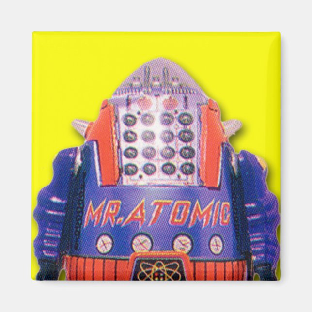 Atomic Leksak Robot Square Magnet (Framsidan)