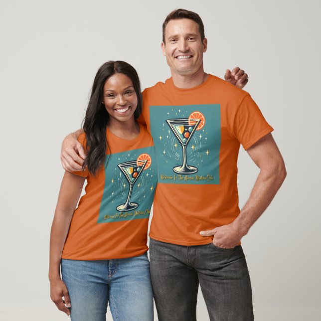 Atomic Martini Club Retro Futuristisk Cocktail T Shirt (Unisex)