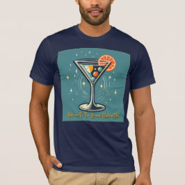 Atomic Martini Club Retro Futuristisk Cocktail T Shirt