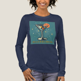 Atomic Martini Club Retro Futuristisk Cocktail T Shirt