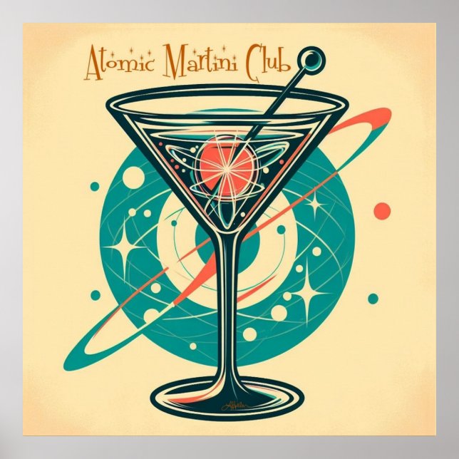 Atomic Martini Klubb Poster (Framsidan)