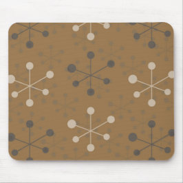 Atomic Mönster i Brown Mousepad Musmatta