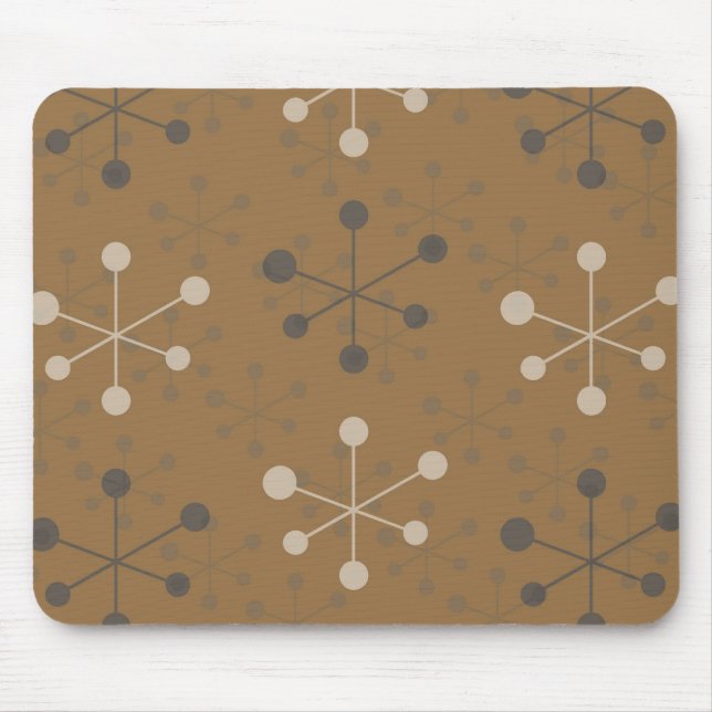 Atomic Mönster i Brown Mousepad Musmatta (Framsidan)