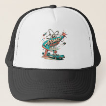 Atomic Nights Vintage 1950-tals Atomic Era Trucker