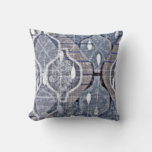 Atomic Ogee Blue Grått Modern Farmhouse Midsekel