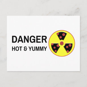 Atomic Pizza Hett och Yummy Vykort